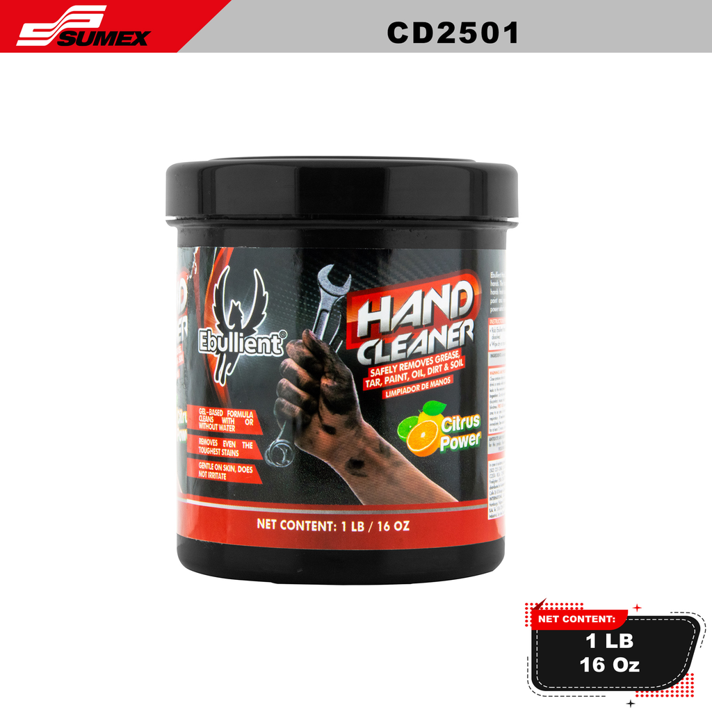 GEL DESENGRASANTE DE MANOS  EBULLIENT (1 LB / 16 OZ) (24 UNITS) 