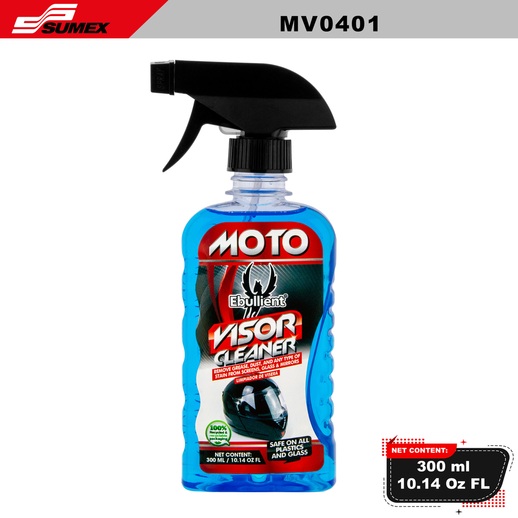MOTORCYCLE VISOR CLEANER EBULLIENT (300 ML / 10.14 OZ) (24 UNITS) 