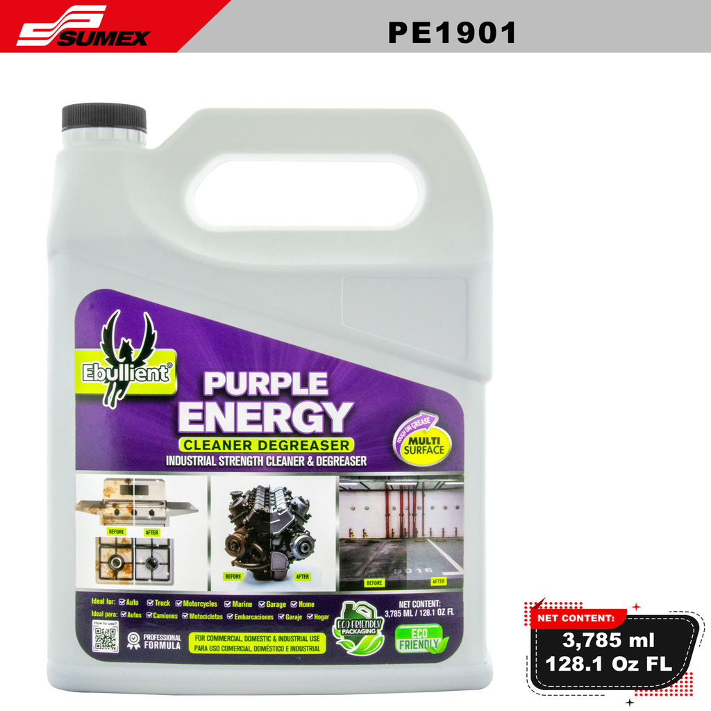 PURPLE ENERGY CLEANER DEGREASER EBULLIENT (1 GAL / 3.785 ML) (6 UNITS)
