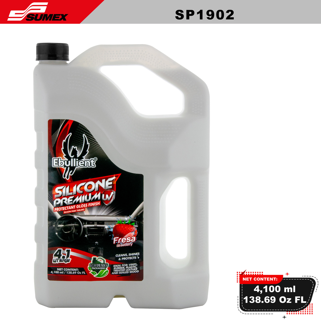 SILICONE PREMIUM UV PROTECTANT GLOSS FINISH STRAWBERRY EBULLIENT (4.1 L / 138.69 OZ) (6 UNITS) 