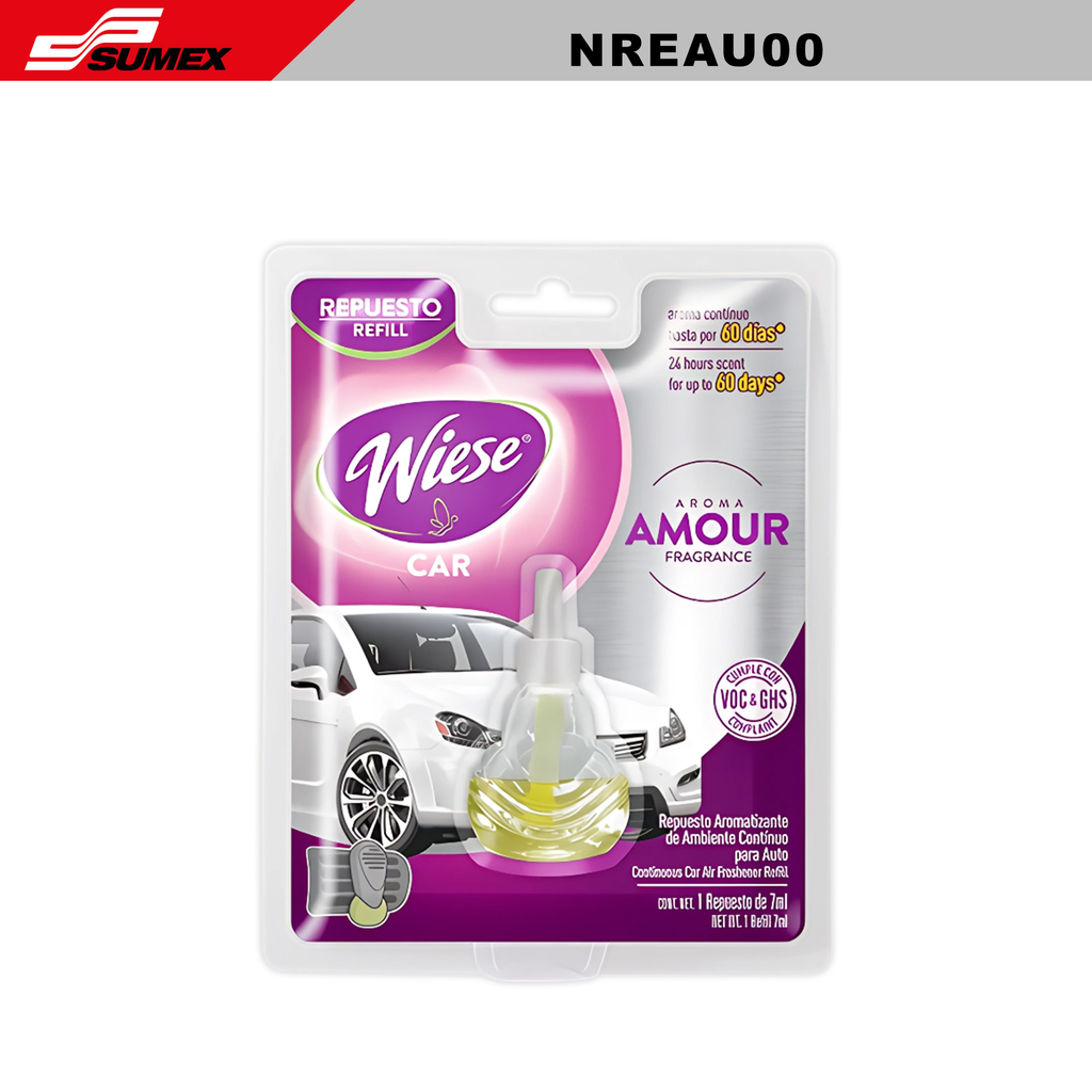 REPUESTO PARA AMBIENTADOR WIESE  AMOUR 7ML CAJA6 