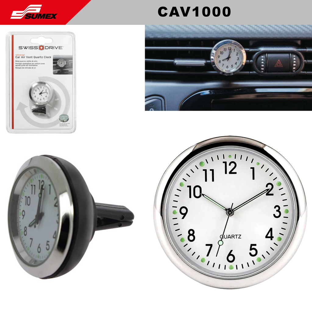 RELOJ DE REJILLA DE AIRE SWISS DRIVE QUARTS (72 UNDS)(3 SETS= 24 PZAS)