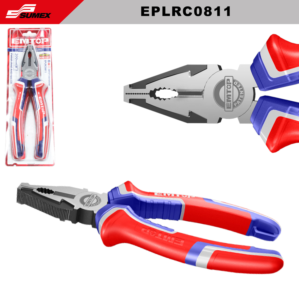 COMBINATION PLIERS 200 M EMTOP (8") (36 UNITS)