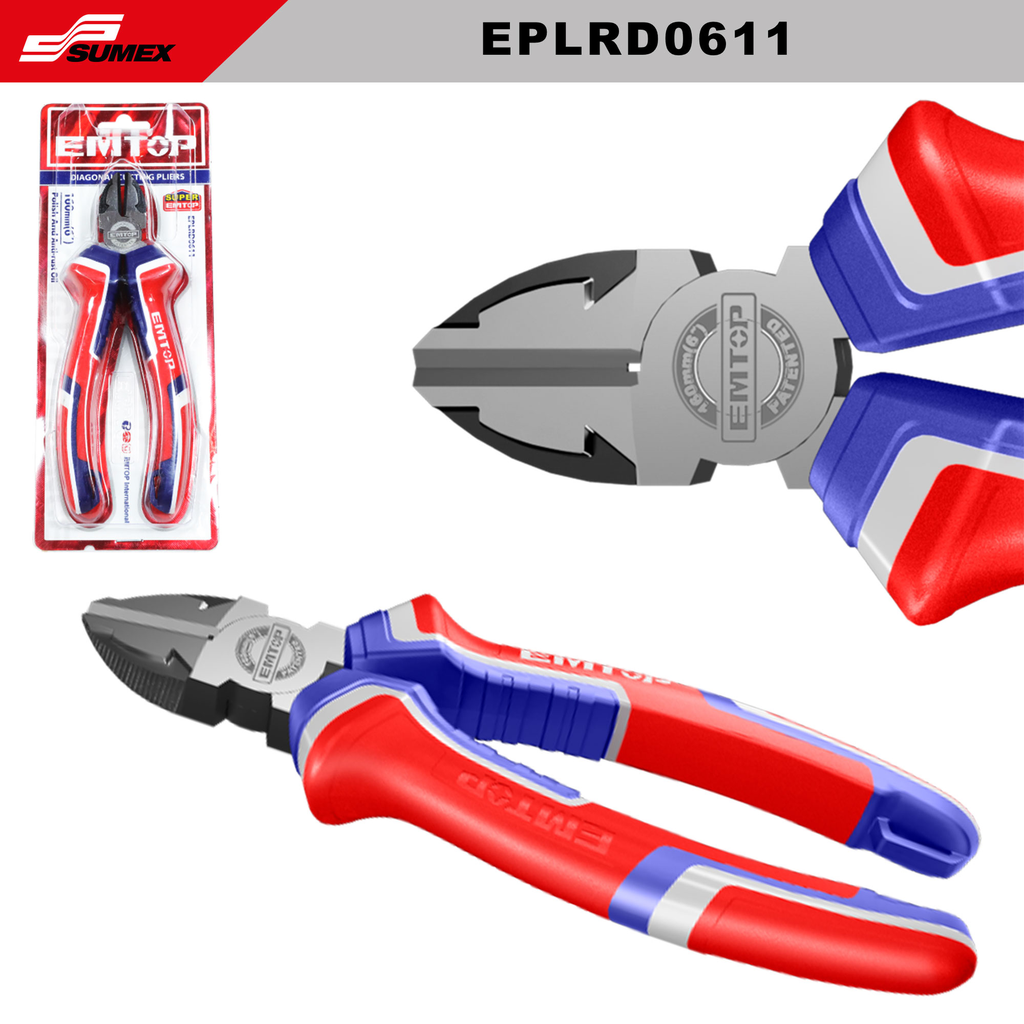 ALICATE DE CORTE DIAGONAL 6" EMTOP (CJ/36UNDS)