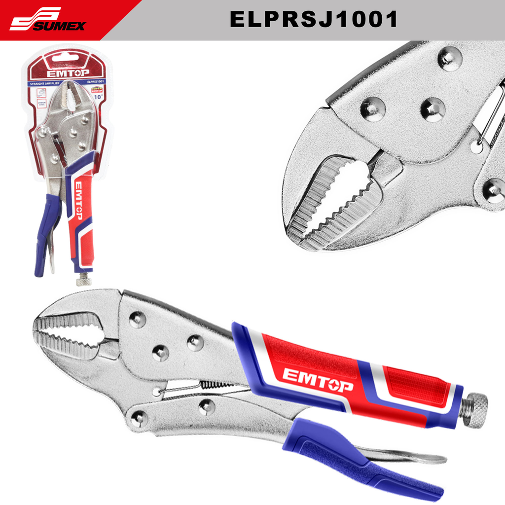 STRAIGHT JAW PLIER EMTOP 10" (30 UNITS)