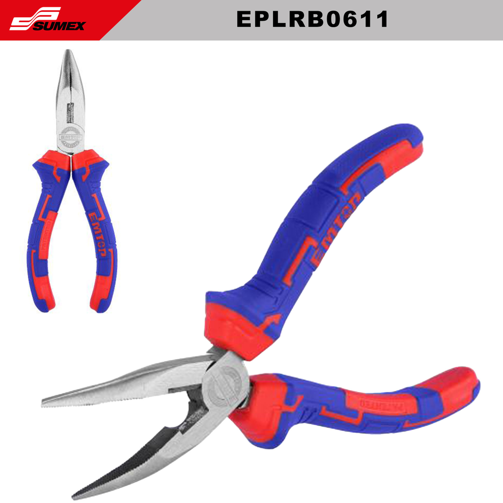 BENT NOSE PLIERS 160 MM EMTOP (6") (36 UNITS)