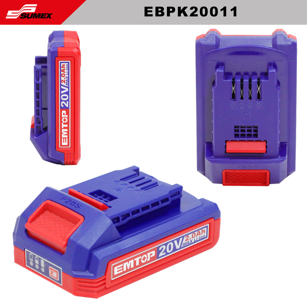 LITHIUM-ION BATTERY EMTOP PACK 2.0Ah (20 UNITS)