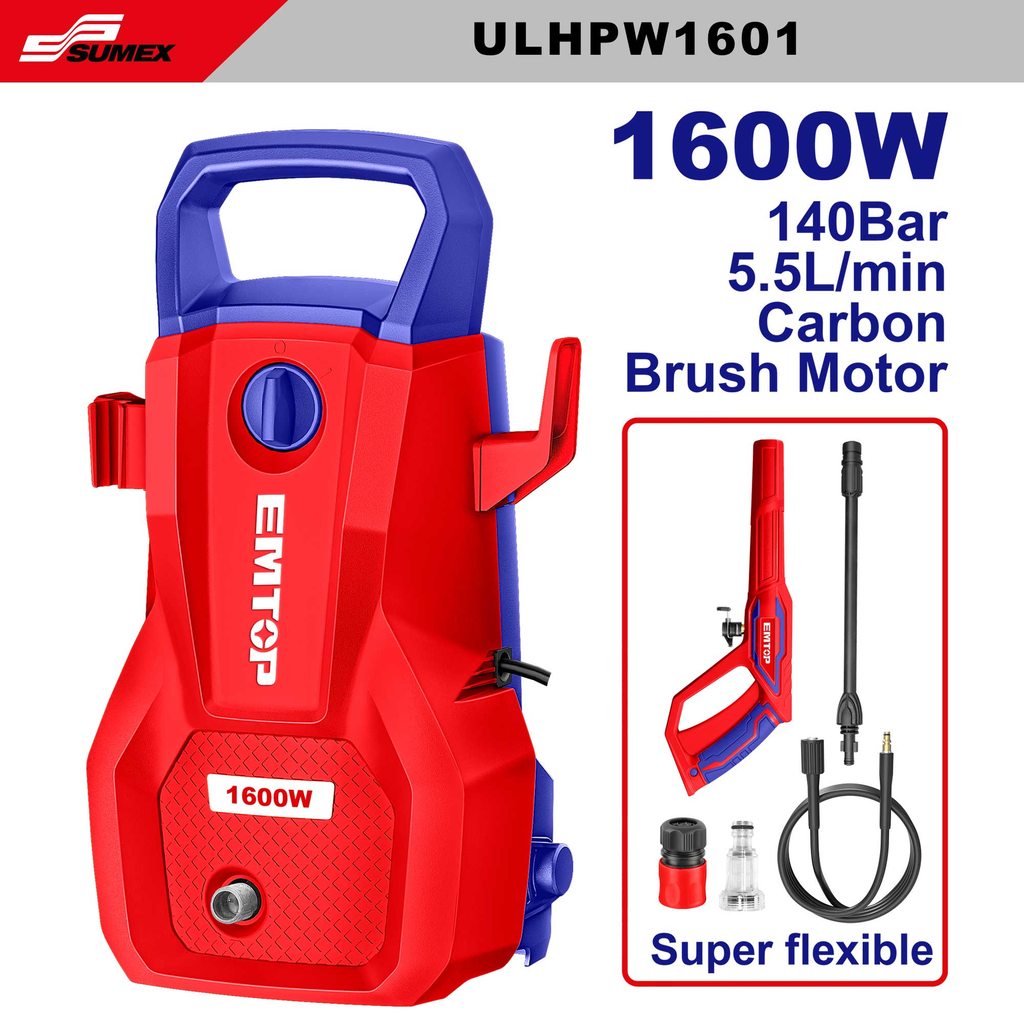 HIGH PRESSURE WASHER EMTOP 1600 W (1 UNIT)