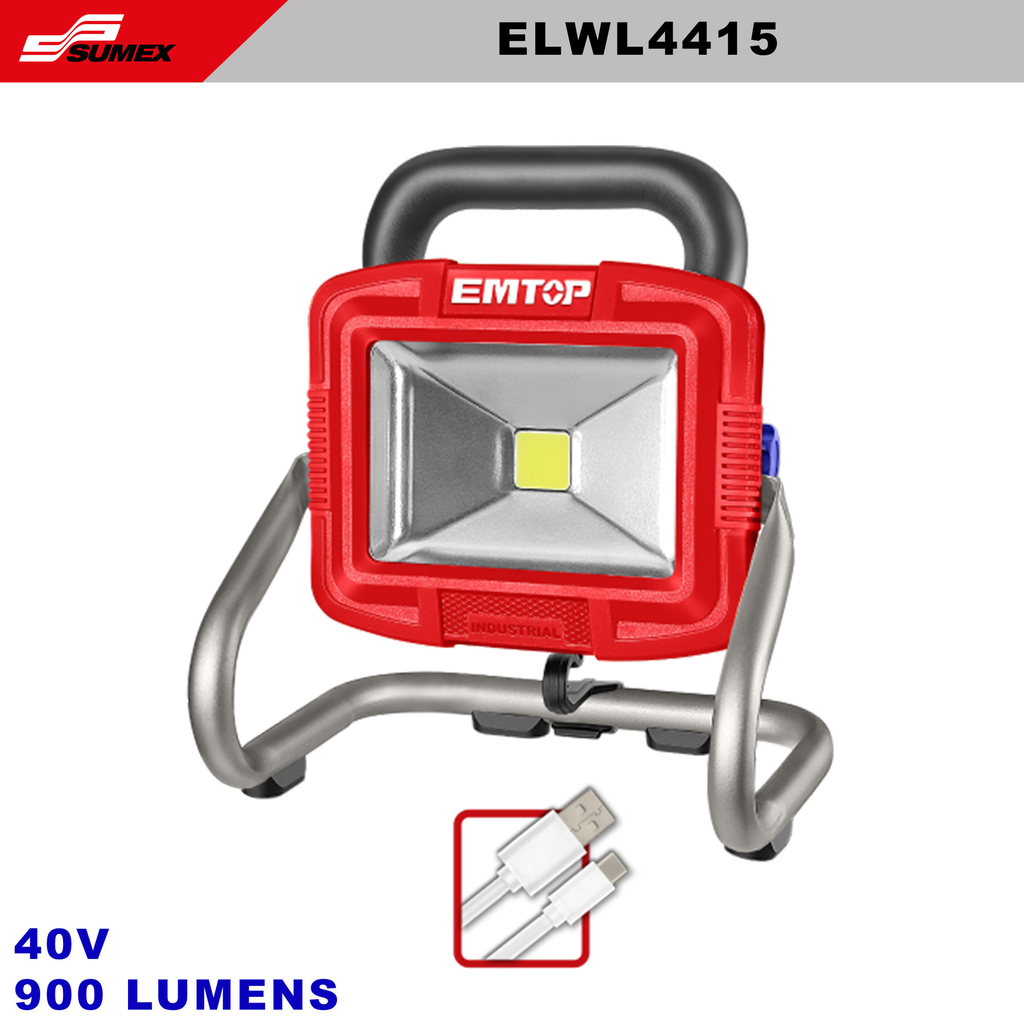 LAMPARA DE TRABAJO EMTOP 40V 900 LUMENS (CJ/6UNDS)