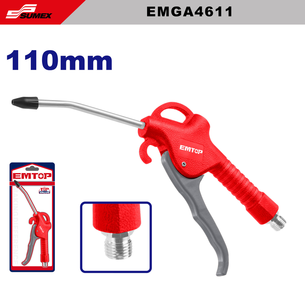 PLASTIC AIR BLOW GUN EMTOP 110 MM (50 UNITS)
