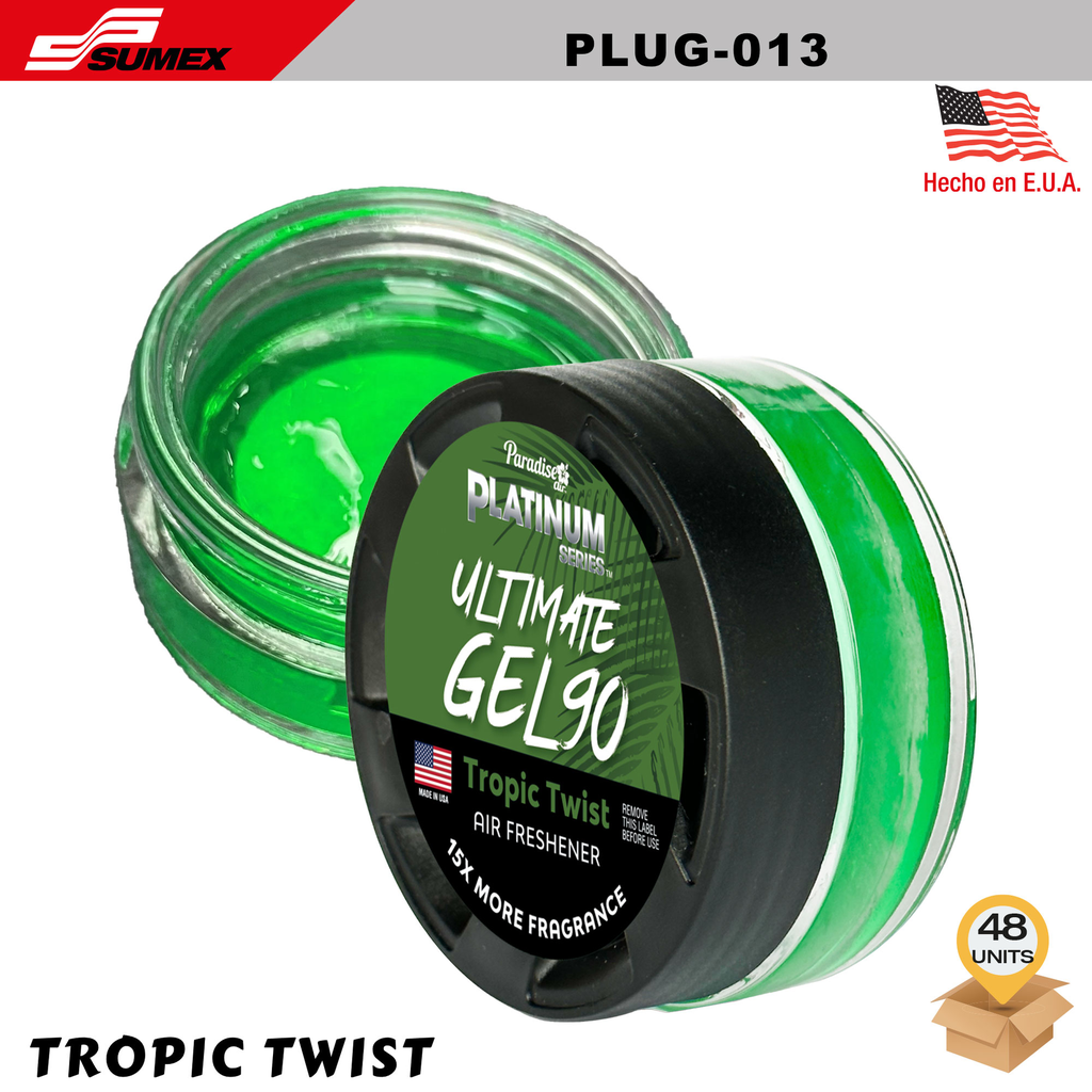 AMBIENTADOR PARADISE PL ULTIMATE GEL 90 TROPIC TWIST (1SET= 4UNDS) 12SETS = 48UNDS)   