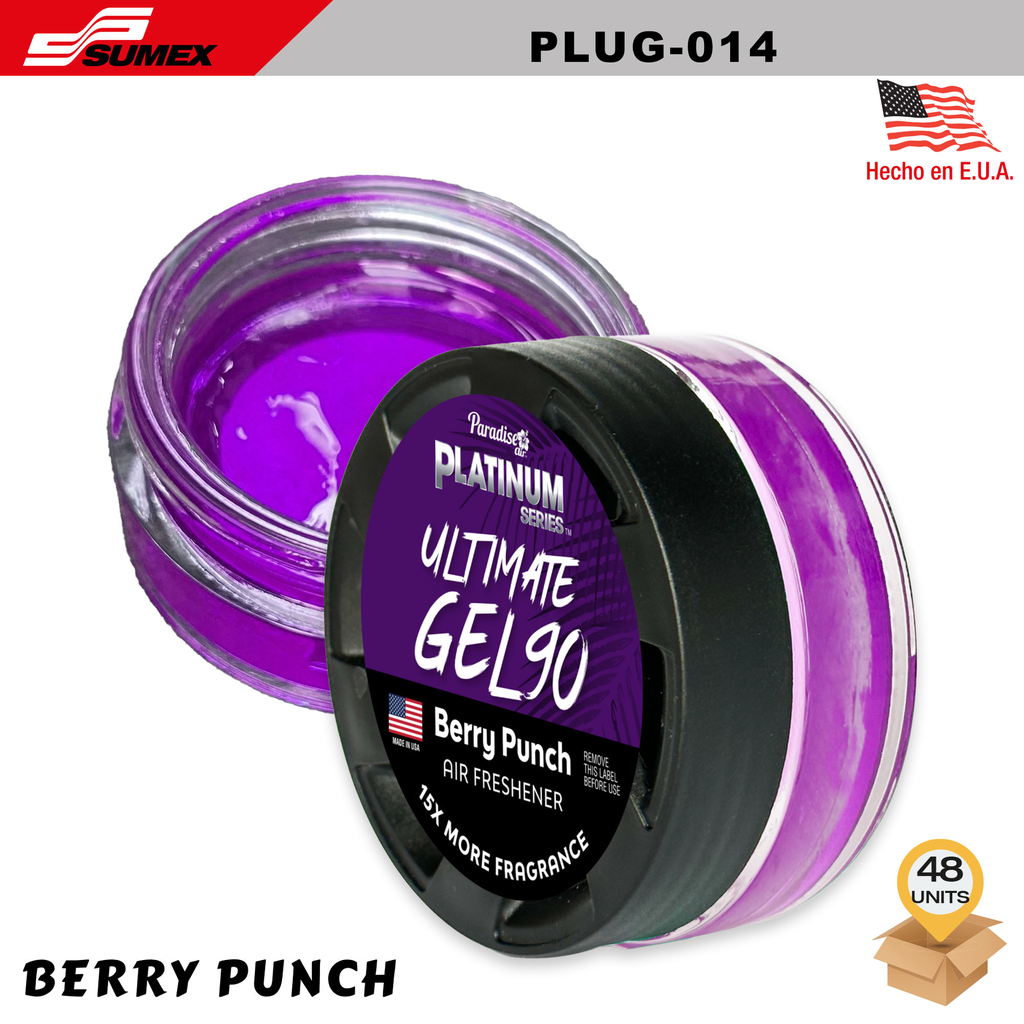 AMBIENTADOR PARADISE PL ULTIMATE GEL 90 BERRY PUNCH (1SET = 4UNDS) 12SETS = 48UNDS) 