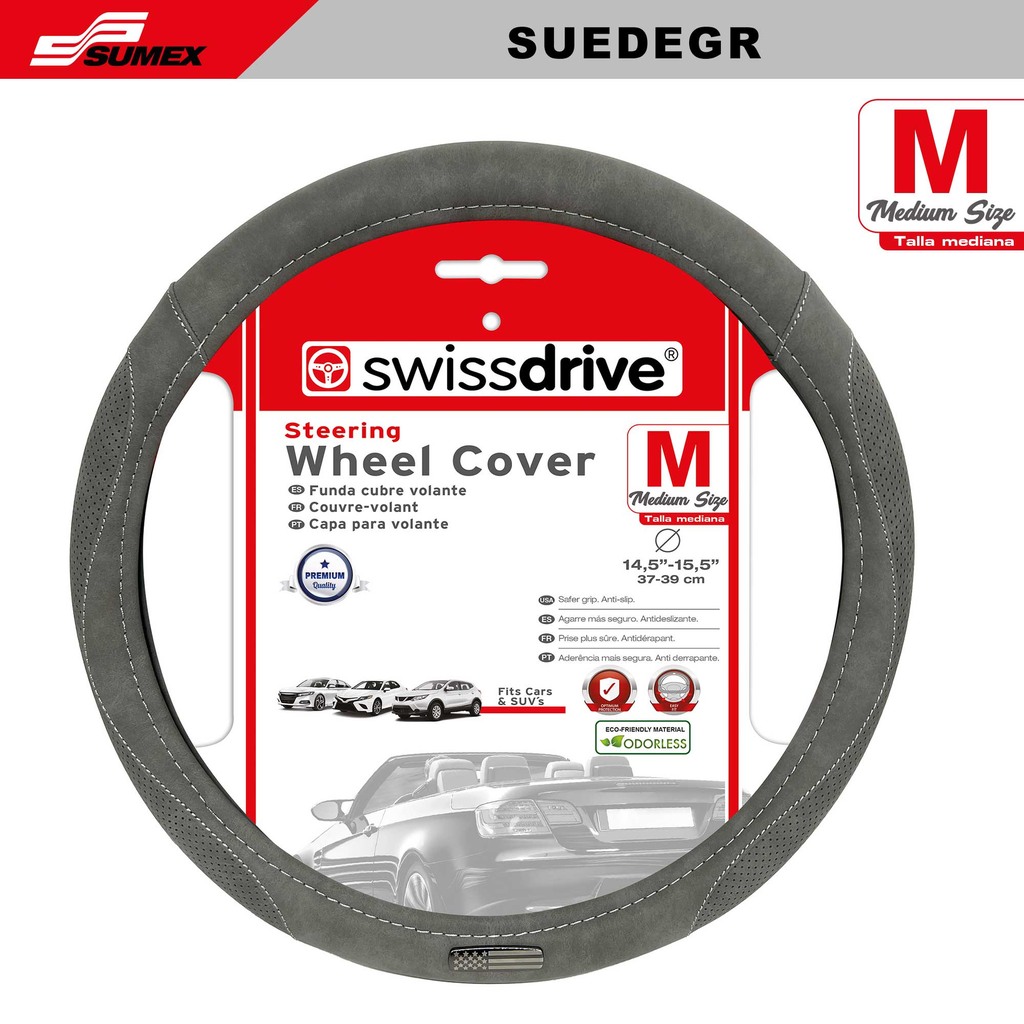 FORRO DE TIMON SWISS DRIVE "SEUDE" M GRIS  (37 - 39CM) (CJ/25UND)
