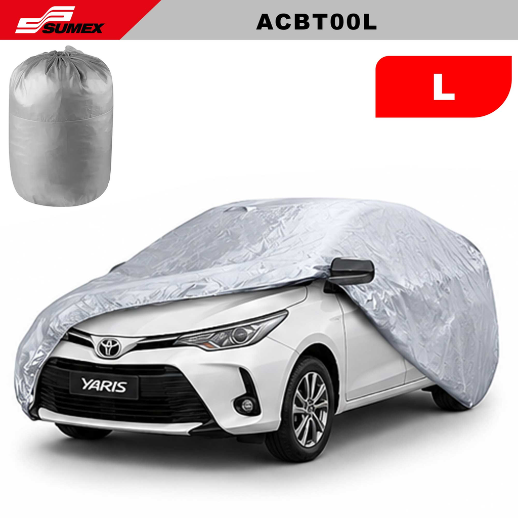 CAR COVER SWISS DRIVE 190T "L" SILVER  (8 UNITS)   
