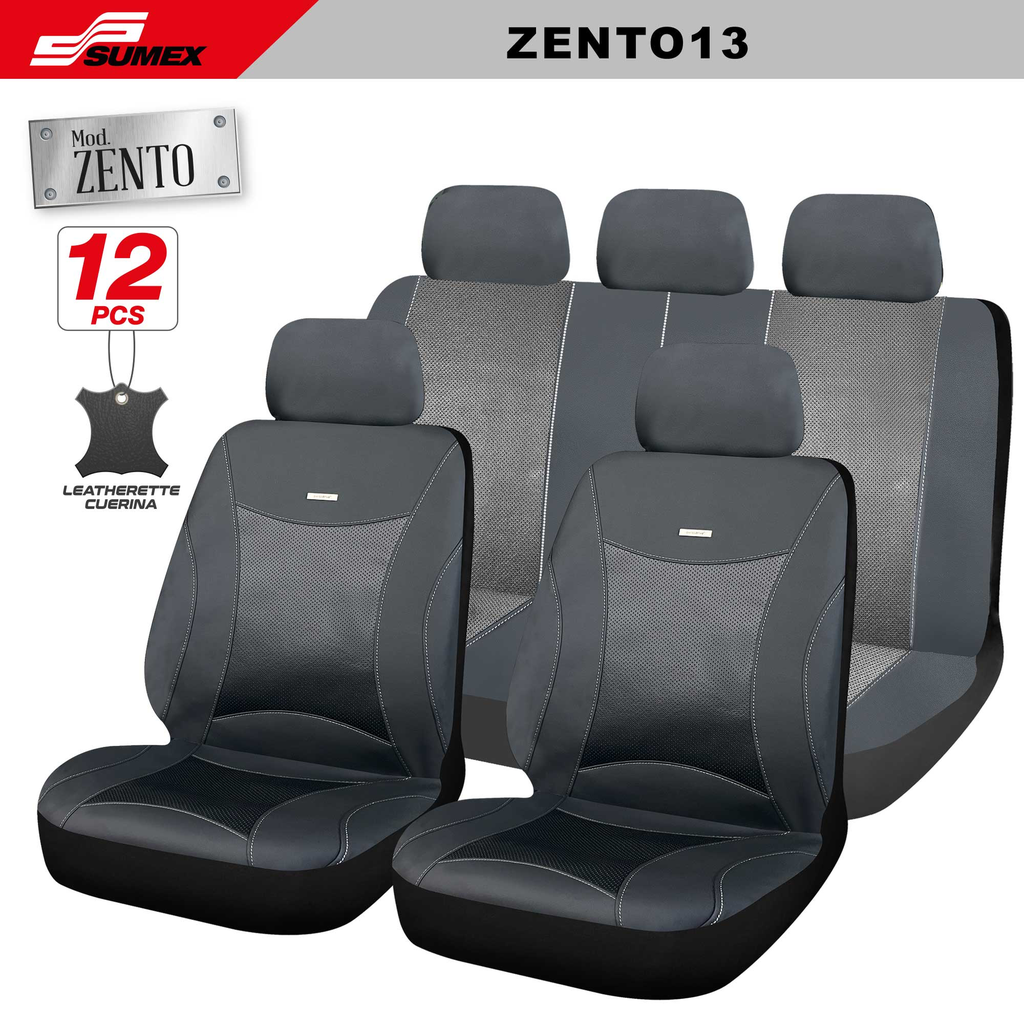 FORRO DE ASIENTO SWISS DRIVE "ZENTO"13PCS (6 UNDS)