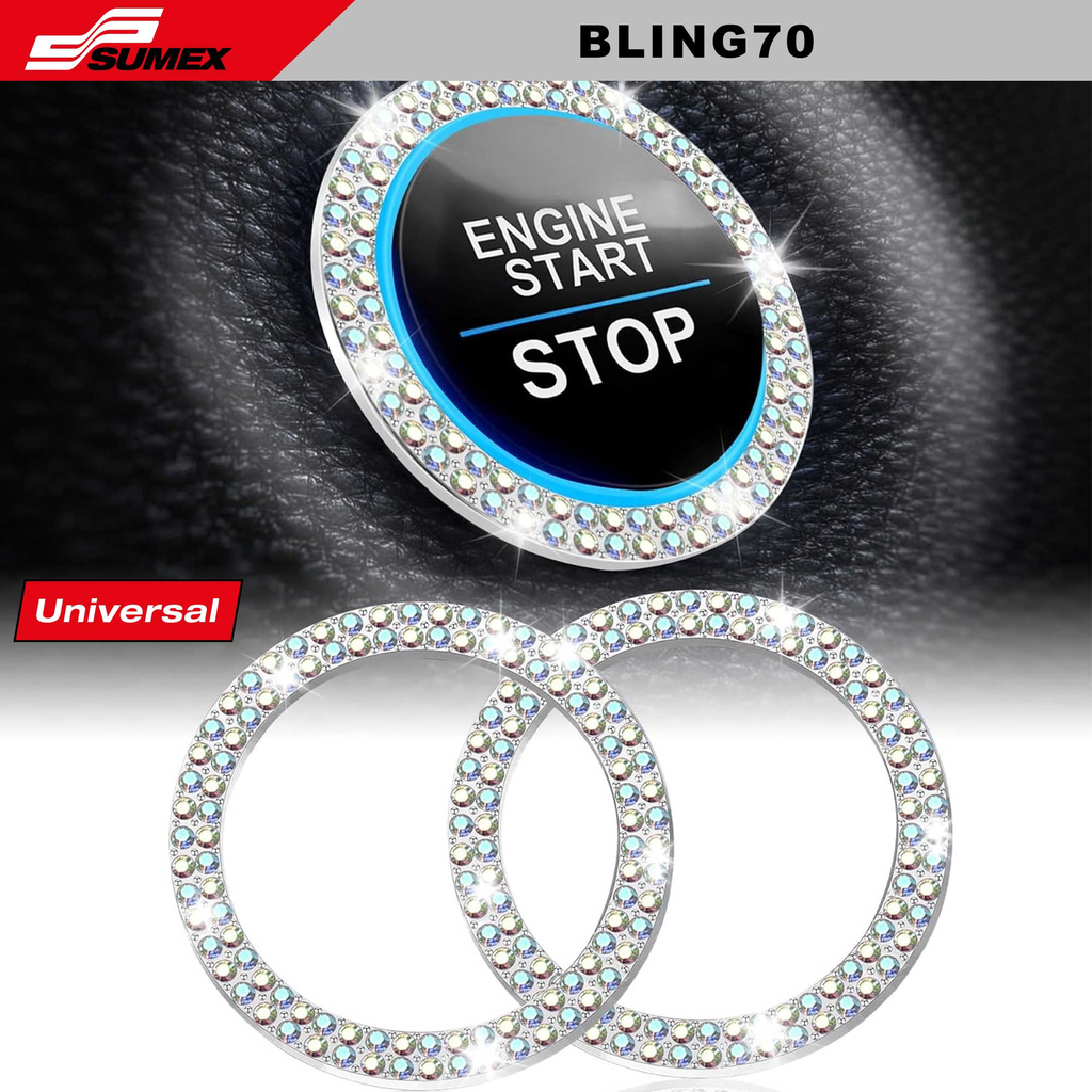 ANILLO DECORATIVO SWISS DRIVE "DIAMOND BLING" CON DIAMANTES DE STRASS PLATA 2PCS
