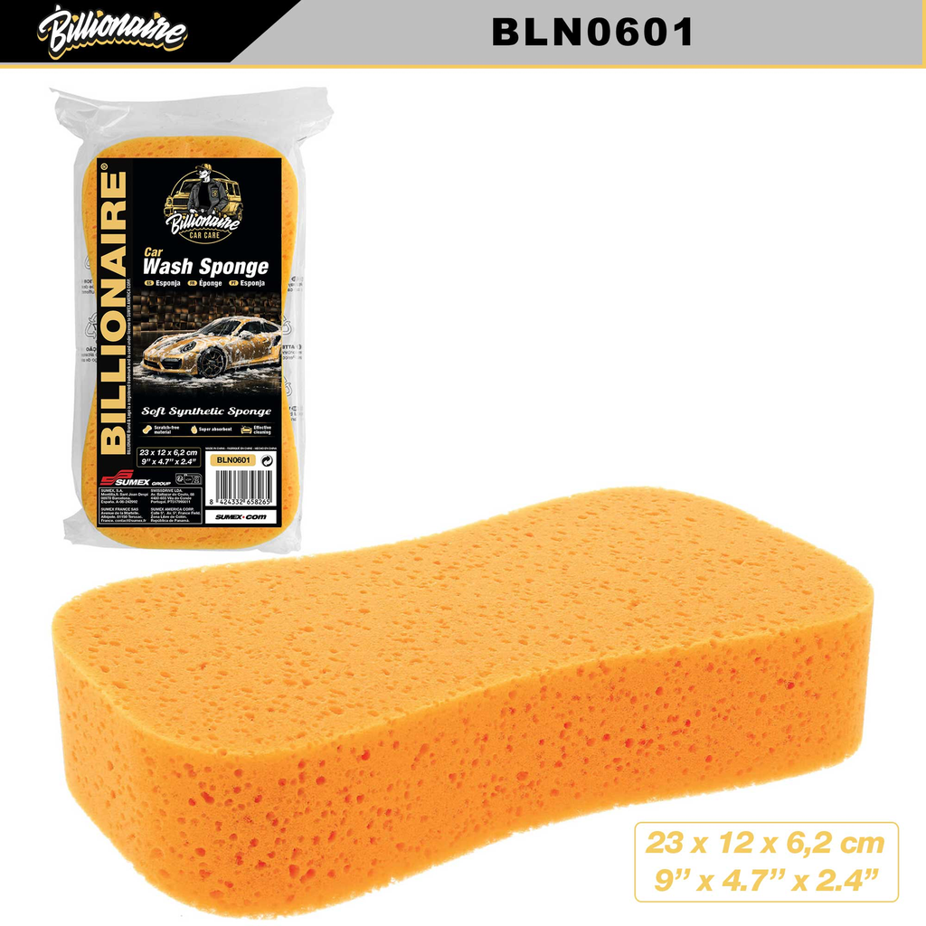 ESPONJA PARA LAVADO DE AUTO BILLIONAIRE ("9 x 4.7x 2.4") (80UNDS) 
