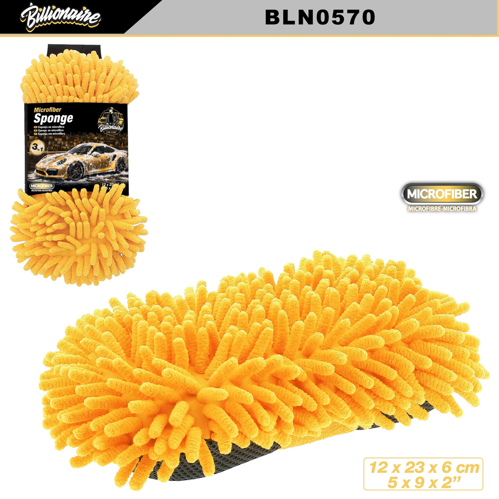 ESPONJA DE MICROFIBRA BILLIONAIRE 1PC (5"x9"x2") (40 UNDS)