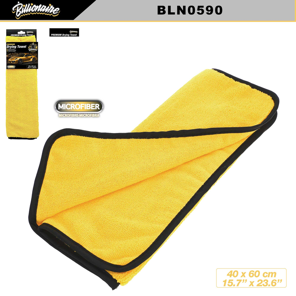 PREMIUM DRYER MICROFIBER TOWEL BILLIONAIRE (15.7" X 23.6") (60 UNITS)