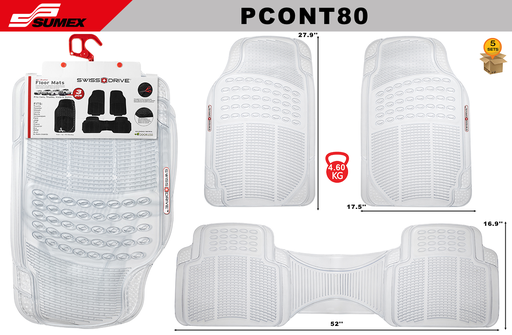 [PCONT80] ALFOMBRA DE PVC SWISS DRIVE CONTINENTAL TRANSPARENTE (3 UNDS) (5 SETS)