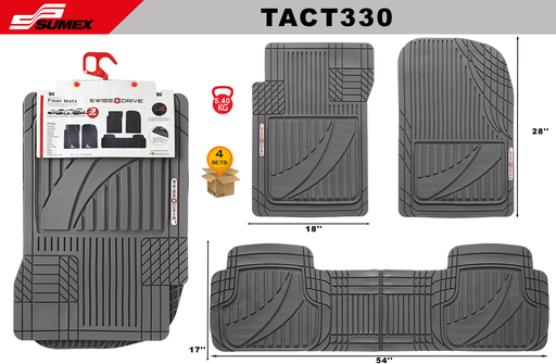 [TACT330] ALFOMBRA DE PVC SWISS DRIVE TACTICAL GRIS (3UNDS) (4SETS)