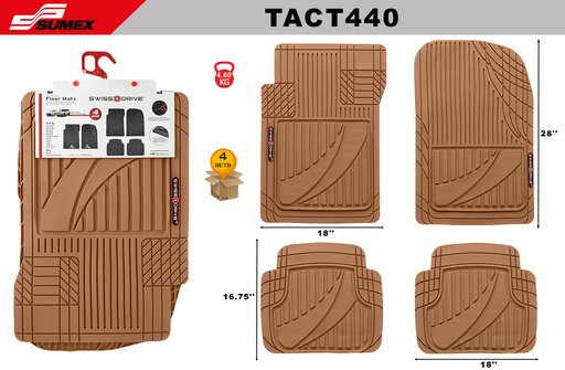 [TACT440] ALFOMBRA DE PVC SWISS DRIVE TACTICAL BEIGE (4 UNDS) (4 SETS)