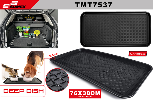 [TMT7537] ALFOMBRA DE PVC TIPO BANDEJA PARA MALETERO SWISS DRIVE "S" NEGRA 76 x 38CM (24 UNDS)
