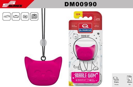 [DM00990] AIR FRESHENER DR. MARCUS COSMIC CAT BUBBLE GUM(1 SET=12 UNITS) (4 SET=48 UNITS)