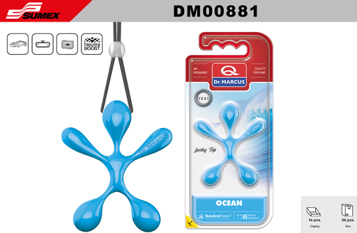 [DM00881] AIR FRESHENER DR. MARCUS LUCKY TOP OCEAN (1SET=14 UNITS) (4 SET=56 UNITS)
