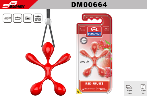 [DM00664] AIR FRESHENER DR. MARCUS LUCKY TOP RED FRUITS (1SET=14 UNITS) (4 SET=56 UNITS)