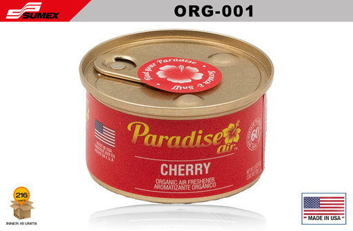 [ORG-001] AMBIENTADOR PARADISE ORGANIC CHERRY (1 SET = 18 UNDS) (12 SETS = 216 UNDS)