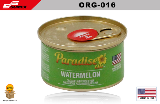 [ORG-016] FRESHENER PARADISE AIR ORGANIC WATERMELON (1 SET/18 UNITS) (12 SETS/216 UNITS)