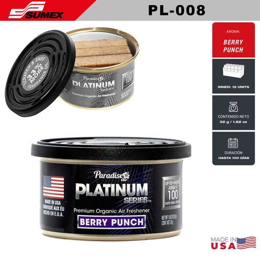 [PL-008] AMBIENTADOR PARADISE PLATINUM SERIES BERRY PUNCH (1 SET = 12UNDS) (12 SETS = 144 UNDS)