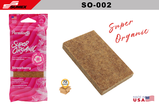 [SO-002] AMBIENTADOR PARADISE SUPER ORGANIC STRAWBERRY (1 SET/6 UNDS) (12 SETS/72 UNDS)