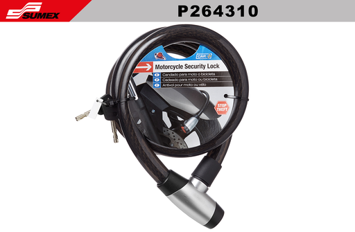 [P264310] CANDADO PARA MOTO Y BICICLETA CAR+ PEQUENO (10 UNDS) (2 SETS = 5 UNDS)