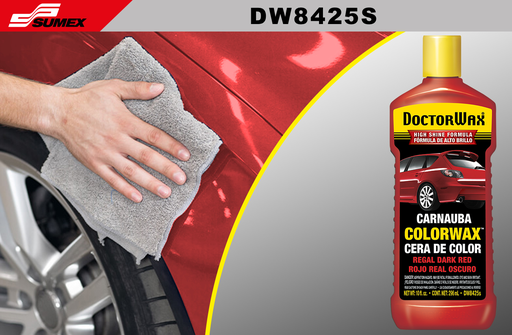 [DW8425S] CERA CARNAUBA COLOR ROJO DOCTOR WAX (10 OZ - 296 ML) (6 UNDS)