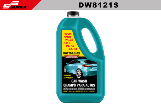 [DW8121S] CHAMPU PARA AUTOS DOCTOR WAX FORMULA ECONOMICA (100 OZ - 2.95 L) (4 UNDS)