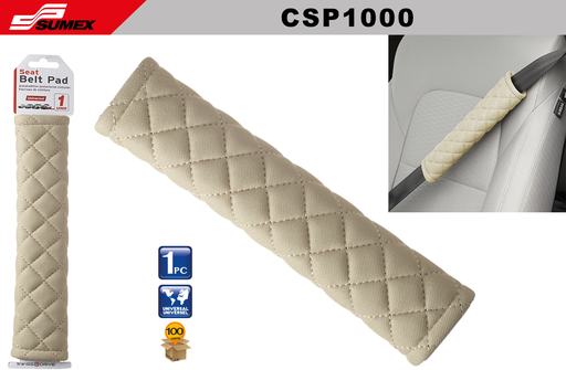 [CSP1000] SEAT BELT COVER SWISS DRIVE CSP BEIGE (100 UNITS)