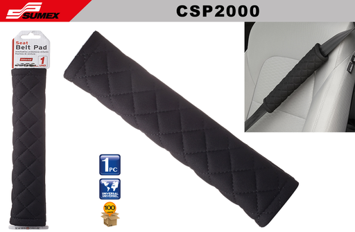 [CSP2000] SEAT BELT COVER SWISS DRIVE CSP BLACK (100 UNITS)
