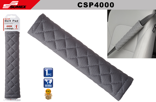 [CSP4000] SEAT BELT COVER SWISS DRIVE CSP GREY (100 UNITS)
