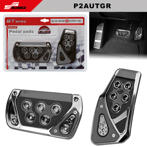 [P2AUTGR] CUBRE PEDAL AUTOMATICO SWISS DRIVE GRIS (2 UNDS) (20 SETS)