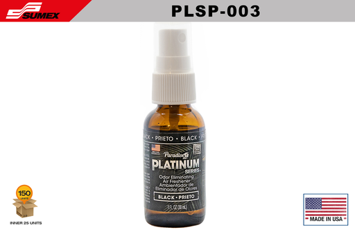 [PLSP-003] ELIMINADOR DE OLORES PARADISE PLATINUM SERIES BLACK (1 SET/25 UNDS) (6 SETS/150 UNDS)