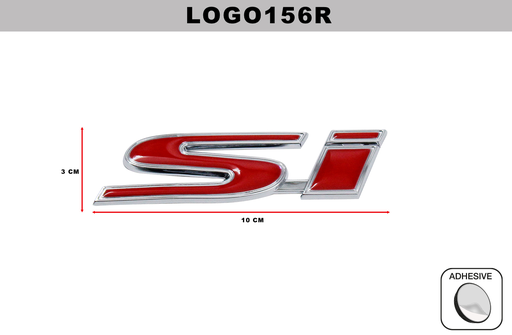 [LOGO156R] CAR CHROMED EMBLEMS TRIM  DL-LOGO156R  3CM X 10CM (10 UNITS)
