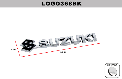 [LOGO368BK] CAR CHROMED EMBLEMS TRIM  DL-LOGO368BK  2CM X 9.5CM (10 UNITS)