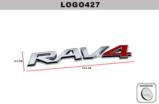 [LOGO427] EMBLEMA CROMADO  DL-LOGO427  2.5CM x 13.5CM (10 UNDS)