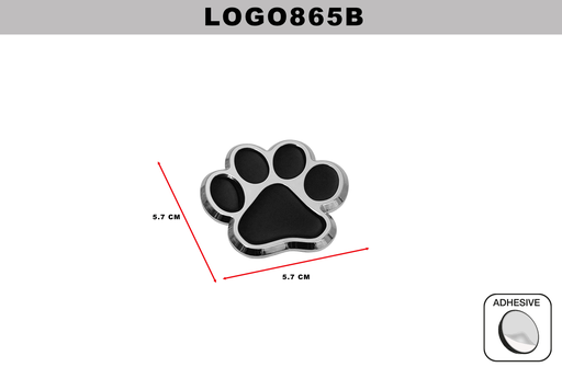 [LOGO865B] CAR CHROMED EMBLEMS TRIM DL-LOGO865B 5.7CM X 5.7CM (10 UNITS)