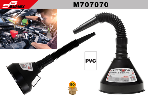 [M707070] FLEXIBLE FUNNEL SWISS DRIVE BLACK (80 UNITS)