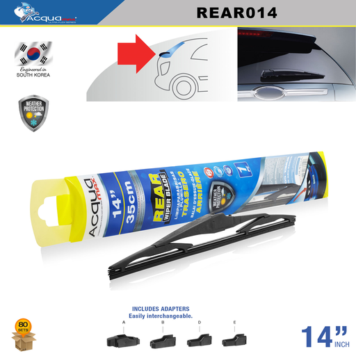 [REAR014] REAR WIPER BLADE ACQUAMAX 14" (80 UNITS) (8 SETS = 10 UNITS)