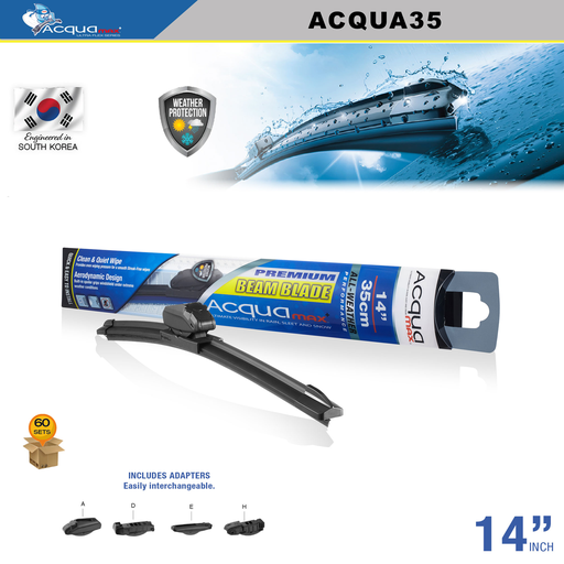 [ACQUA35] ESCOBILLA LIMPIA PARABRISAS ACQUAMAX 14" (60 SETS) ( 6 SETS = 10 UNDS)