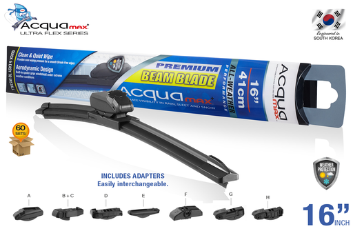 [ACQUA41] ESCOBILLA LIMPIAPARABRISAS ACQUAMAX 16" (60 SETS) (6 SETS = 10 UNDS)